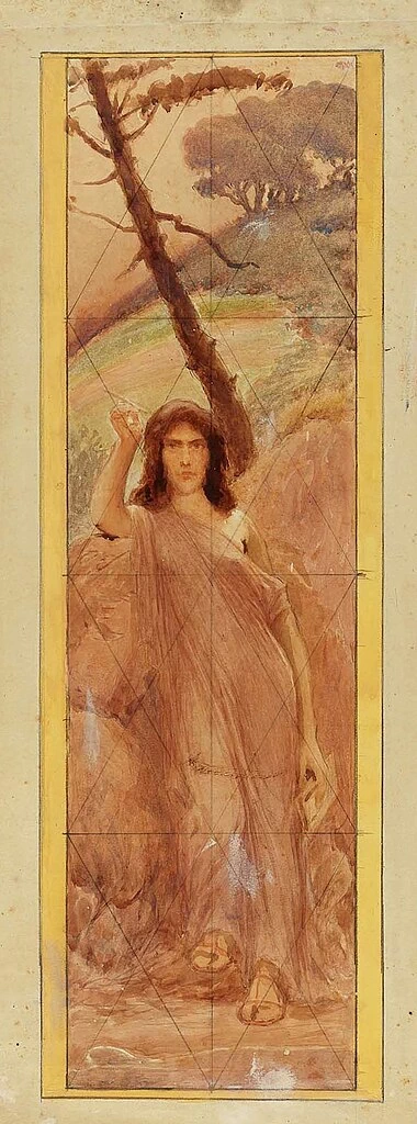 Studio decorativo per la Biblioteca Nazionale - Museo Nazionale di Belle Arti, Rio de Janeiro